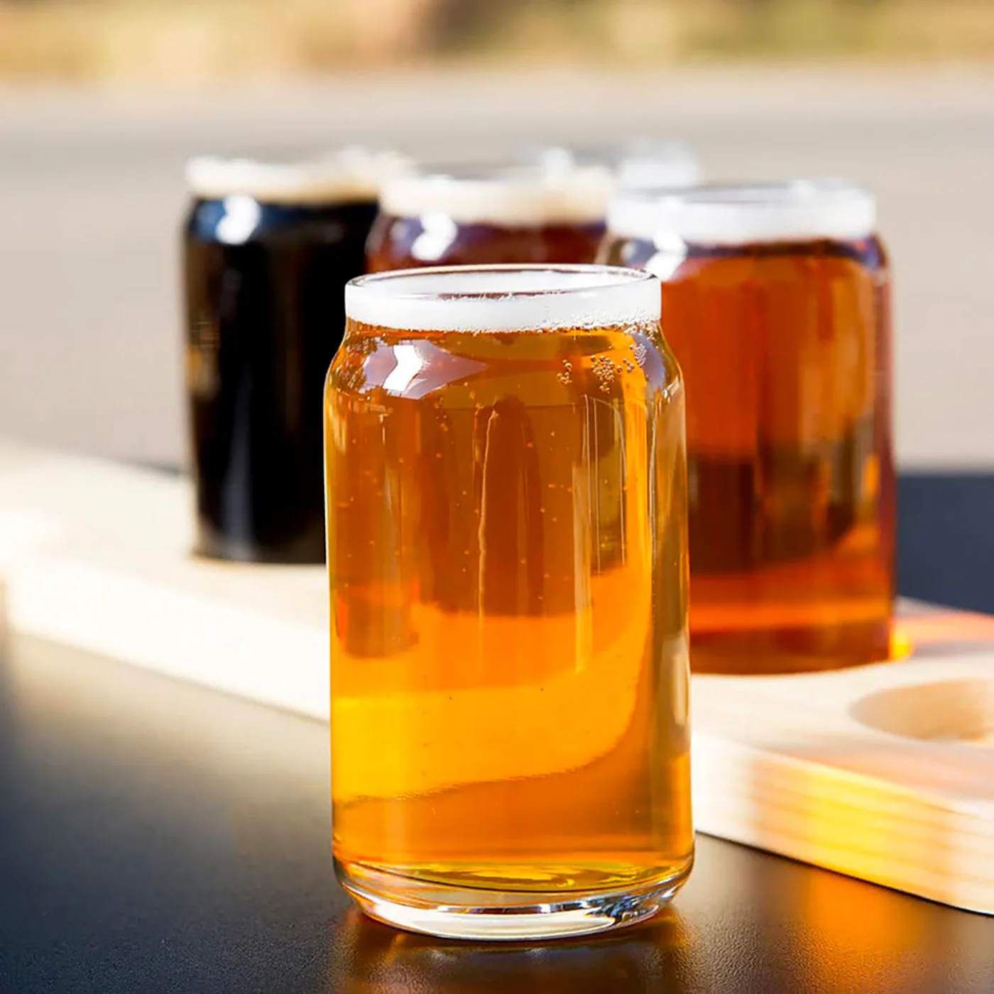 LIBBEY BEER CAN GLASSES 473ML - SET OF 4